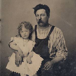 man and little girl